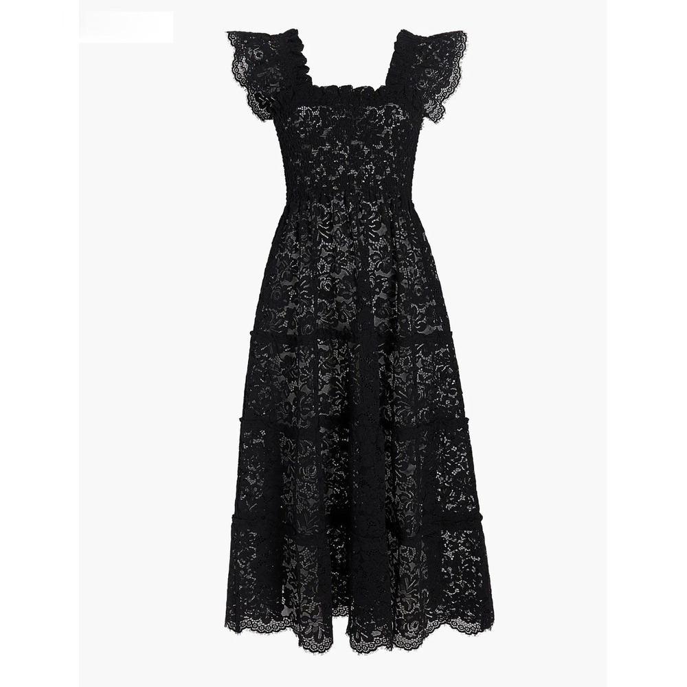 Hill House Home Ellie Nap Dress Sheer Lace XL Black 2022 Collector's Edition